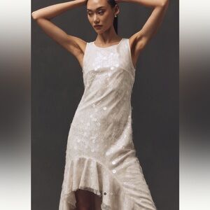Siempre x Anthropologie Sequin Asymmetrical Dress - brand new!